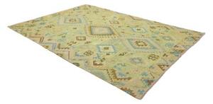 Tappeto Kilim Geometrico Verde Chiaro Celeste 209x291 Cm