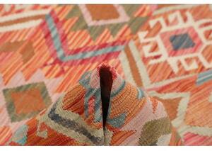 Tappeto Kilim Geometrico Arancione Multicolore 153x195 Cm