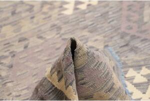 Tappeto Kilim Stilizzato Grigio Beige 177x242 Cm