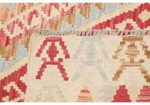Tappeto Kilim Geometrico Avorio Rosso Carminio 180x238 Cm