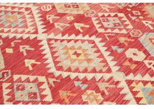 Tappeto Kilim Geometrico Rosso Mattone Beige 181x239 Cm