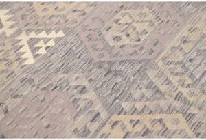Tappeto Kilim Stilizzato Grigio Beige 177x242 Cm