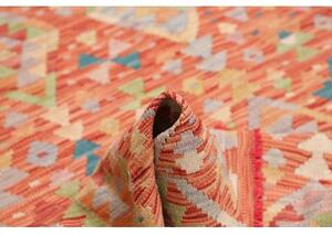 Tappeto Kilim Geometrico Rosso Ruggine Multicolore 174x239 Cm