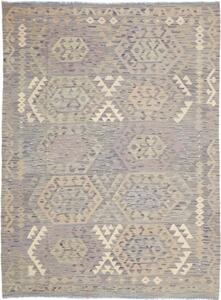 Tappeto Kilim Stilizzato Grigio Beige 177x242 Cm