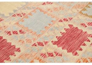 Tappeto Kilim Geometrico Beige Rosso Mattone 176x249 Cm