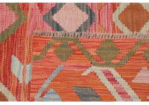 Tappeto Kilim Geometrico Arancione Multicolore 153x195 Cm
