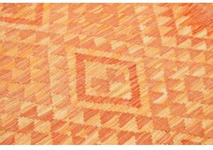 Tappeto Kilim Geometrico Arancione Giallo 106x145 Cm