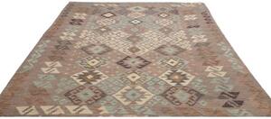 Tappeto Kilim Geometrico Tortora Grigio 206x288 Cm