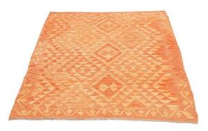 Tappeto Kilim Geometrico Arancione Giallo 106x145 Cm