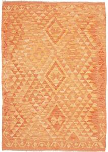 Tappeto Kilim Geometrico Arancione Giallo 106x145 Cm