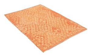 Tappeto Kilim Geometrico Arancione Giallo 106x145 Cm