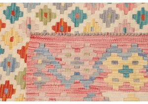 Tappeto Kilim Stilizzato Becco Rosso Corallo 198x297 Cm