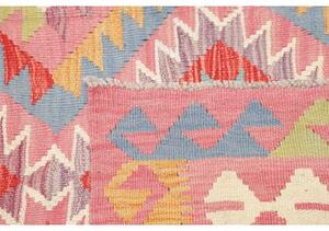 Tappeto Kilim Geometrico Rosa Azzurro 175x251 Cm
