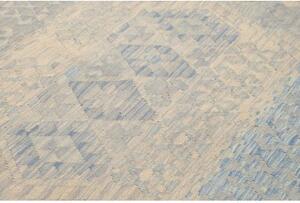 Tappeto Kilim Geometrico Azzurro Beige 205x295 Cm