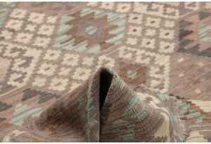 Tappeto Kilim Geometrico Tortora Grigio 206x288 Cm