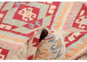 Tappeto Kilim Stilizzato Becco Di Corallo Grigio Perla 105x145 Cm