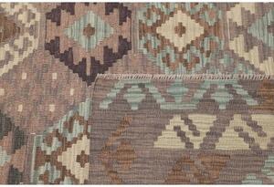 Tappeto Kilim Geometrico Tortora Grigio 206x288 Cm