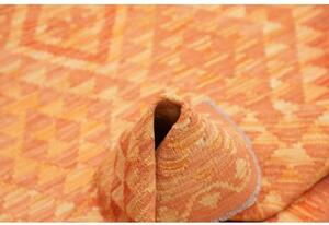 Tappeto Kilim Geometrico Arancione Giallo 106x145 Cm