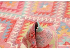 Tappeto Kilim Geometrico Rosa Azzurro 175x251 Cm