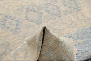 Tappeto Kilim Geometrico Azzurro Beige 205x295 Cm