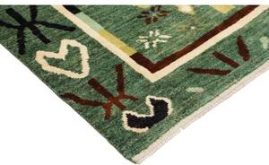 Tappeto Berbero Figurativo Verde Multicolore 155x215 Cm