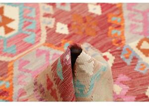Tappeto Kilim Geometrico Rosso Mattone Beige 176x238 Cm