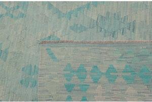 Tappeto Kilim Geometrico Azzurro Celeste 253x337 Cm