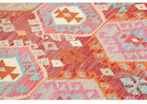 Tappeto Kilim Geometrico Rosso Mattone Beige 176x238 Cm