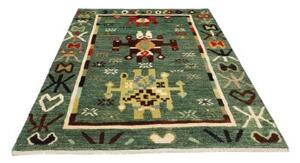 Tappeto Berbero Figurativo Verde Multicolore 155x215 Cm