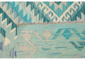 Tappeto Kilim Geometrico Turchese Azzurro 205x307 Cm
