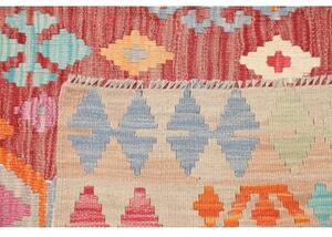 Tappeto Kilim Geometrico Rosso Mattone Beige 176x238 Cm