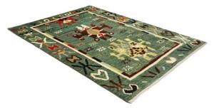 Tappeto Berbero Figurativo Verde Multicolore 155x215 Cm
