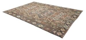 Tappeto Kilim Geometrico Marrone Azzurro 210x299 Cm