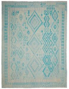 Tappeto Kilim Geometrico Azzurro Celeste 253x337 Cm