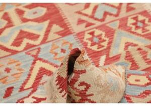Tappeto Kilim Geometrico Avorio Rosso 123x177 Cm
