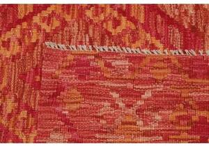 Tappeto Kilim Geometrico Rosso Arancione 118x179 Cm