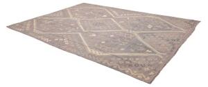 Tappeto Kilim Geometrico Tortora Beige 249x339 Cm