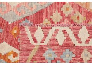 Tappeto Kilim Geometrico Rosso Multicolore 120x178 Cm