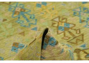 Tappeto Kilim Stilizzato Verde Blu 155x197 Cm