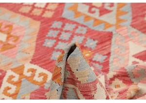 Tappeto Kilim Geometrico Rosso Multicolore 120x178 Cm