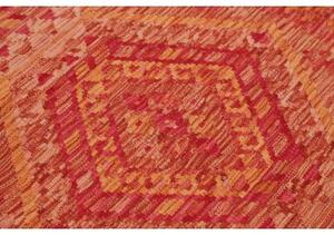 Tappeto Kilim Geometrico Rosso Arancione 118x179 Cm