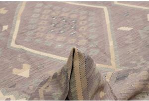 Tappeto Kilim Geometrico Tortora Beige 249x339 Cm