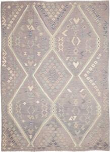 Tappeto Kilim Geometrico Tortora Beige 249x339 Cm