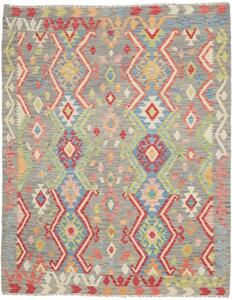 Tappeto Kilim Geometrico Grigio Multicolore 154x193 Cm