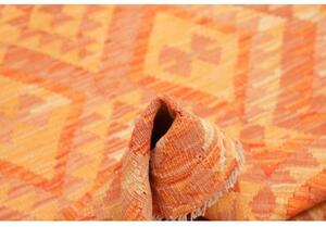 Tappeto Kilim Geometrico Arancione Beige 100x136 Cm
