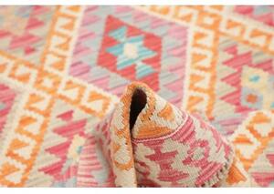 Tappeto Kilim Geometrico Rosso Arancione 98x146 Cm