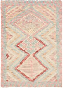 Tappeto Kilim Geometrico Rosa Azzurro 98x139 Cm