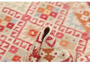 Tappeto Kilim Geometrico Avorio Rosso 105x144 Cm