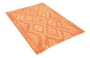 Tappeto Kilim Geometrico Arancione Beige 100x136 Cm