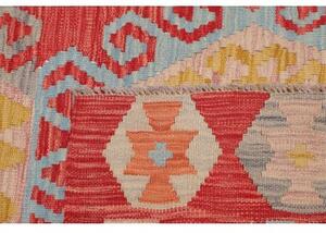 Tappeto Kilim Stilizzato Rosso Avorio 104x146 Cm
